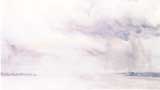 "Verwaaide regenbui - serie Vlinderbalg" - aquarel 80 x 134 cm