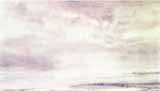 "Kruiend ijs / Mist - serie Vlinderbalg" - aquarel 80 x 134 cm