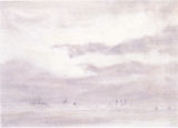 "Dijk aan het Reitdiep - serie het Hoogeland" - aquarel 70 x 100 cm
