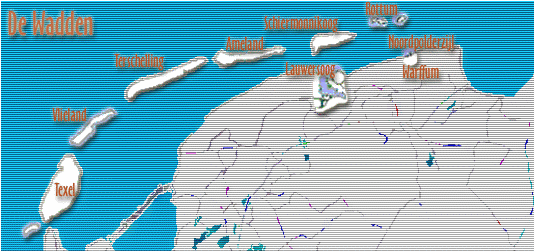 Map of the Dutch Wadden